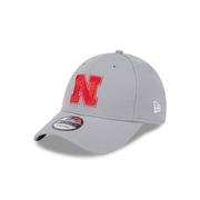 Nebraska New Era 9Forty Grey Snapback Hat